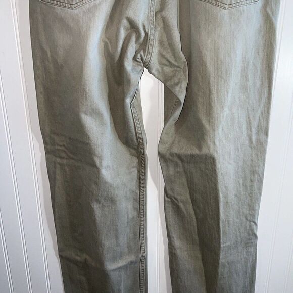 Wrangler Jeans Size 38x32 Mens Relaxed Fit Destroyed Stained Light Khakis - Picture 8 of 9